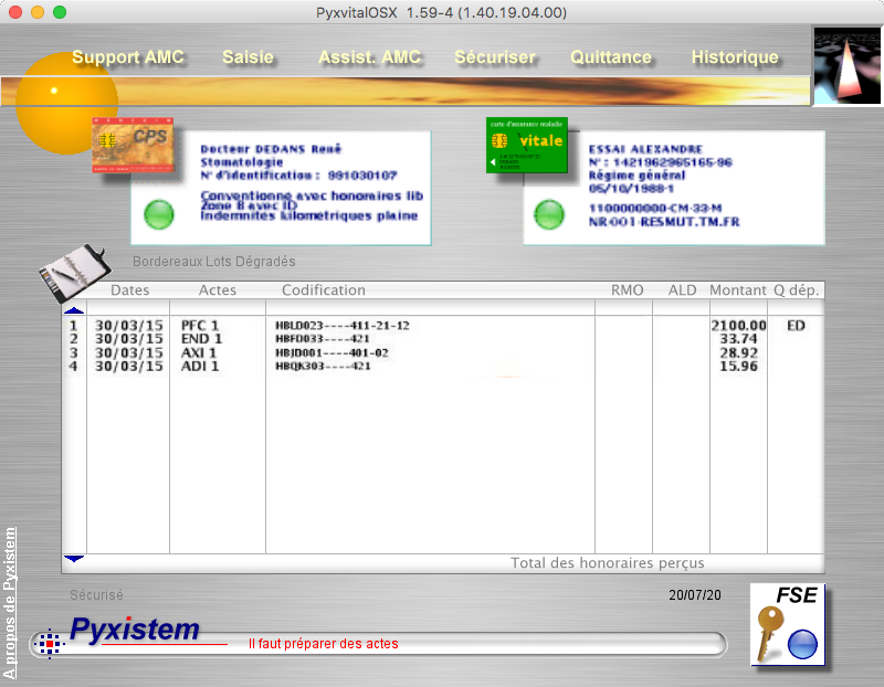 pyxvital écran utilisation oremia